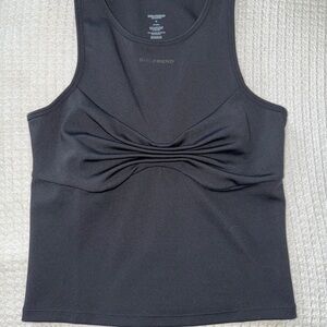 Girlfriend Collective Black Ruched Tank Top